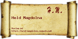 Held Magdolna névjegykártya
